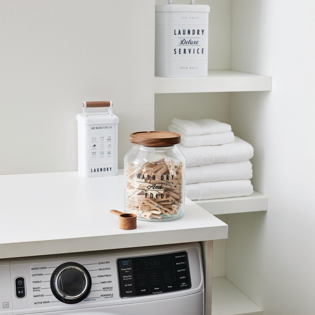 Better Homes & Gardens Medium Glass Laundry Detergent Container with Scoop