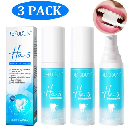Sefudun Ha5 Repairing Toothpaste 3 Pack  Support Gums Hydration and Soft Tissue  Anti Bacterial and Inflammatory