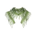thumbnail image 1 of Velo de Mantilla de Encaje con Rhinestones Sparkling Inspire Chic, Elegante Pañuelo Triangular para Iglesia y Boda 51.2"x15.7" Verde, 1 of 5