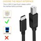 thumbnail image 4 of Moyic Cable de sincronización de datos de impresora piano eléctrico a USB 2,0 cable de velocidad rápida portátil sin Kits de mantenimiento de impresoras Typ-c, 4 of 6