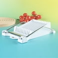 thumbnail image 5 of QJUHUNG Manual Kitchen Slicer for Meat  Fruits & Vegetables - Durable White Plastic with Metal Components   Electricity Needed  Easy-to-Use Luncheon Meat Cutter for Home Cooking  Meat Sli, 5 of 5