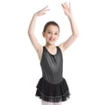 thumbnail image 2 of DPOIS Girls Swan Ballet Dance Cutout Back Gymnastic Leotard Ruffle Tiered Tutu Dress, 2 of 6