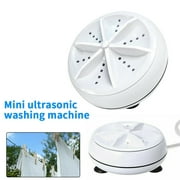 Portable Mini Washing Machine Ultrasonic Turbine Clothes Washer Travel &Home