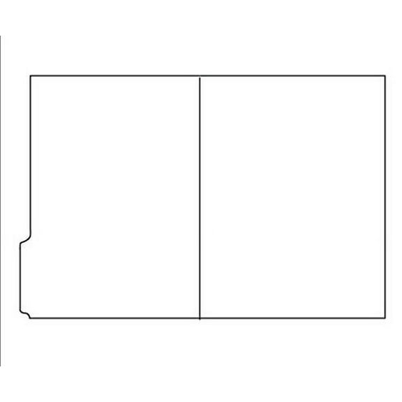 Print-Ready Right-Tab File Folder (8-1/2" x 12"), 1-UP, Die-Cut on 12" x 18" White 80lb Hammermill Cover Paper - 100 Sheets (Folders)