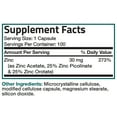 thumbnail image 7 of Bronson Zinc Triple Play 30 mg - Triple The Coverage Zinc Acetate, Picolinate & Orotate, 100 Vegetarian Capsules, 7 of 7