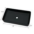 thumbnail image 6 of 24"X13.5" Black Ceramic Rectangular Vessel Bathroom Sink,Black Ceramic Bath Faucets Bathroom Vanities, 6 of 6