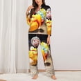 thumbnail image 3 of Lsque Pikmin Pattern Long Sleeve Pajama Set for Women - Soft 2-Piece Sleepwear and Loungewear Set with Pockets, Comfy Nightwear, 3 of 8