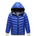 thumbnail image 4 of Zwiiyzr 4-15Y Kids Teens Unisex Heated Jacket V Usb Intelligent Constant Temperature Heated Windproof Plus Size Coat For Children Winter 3 Heated Jacket Coat Blue, 4 of 6