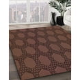 thumbnail image 2 of Ahgly Company Indoor Round Patterned Sienna Brown Area Rugs, 3' Round, 2 of 6