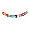 thumbnail image 1 of 1pc Lovely Colorful Welcome Home Letter Flag Delicate House Banner Ornament, 1 of 9