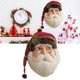 thumbnail image 4 of Corona navideña de Papá Noel, corona de Papá Noel, pieza de pared con lazo y sombrero, decoraciones navideñas para árbol de Navidad, adornos colgantes para ventanas del hogar, decoración navideña de 15,74 pulgadas Sincero Electrónica, 4 of 5