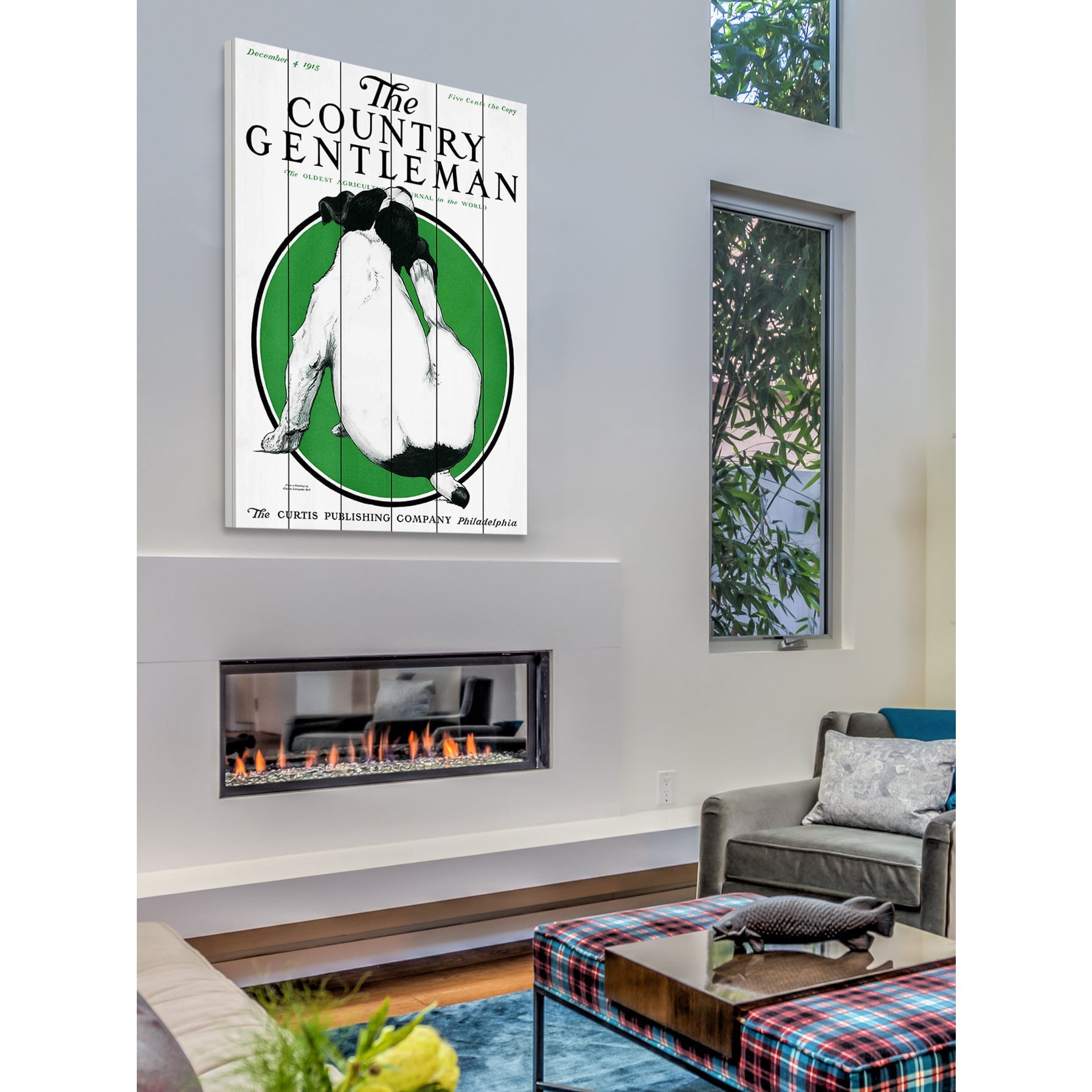 Marmont Hill "CG Dog" Painting Print on White Wood