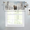 thumbnail image 4 of Forest Bear Kitchen Valance Curtains Wild Animal Bear Pine Tree Forest Snowy Winter Nature Scenery Rod Pocket Valances for Bedroom Living Room Dining Room 54 by 18 in, 1 Panel, 4 of 6