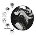 thumbnail image 4 of Fotbe Fluid Black White Paint Swirls Funda de Llanta de Repuesto con Estampado, Engrosada, Ajuste Universal para Jeep, Remolque, RV, SUV, Camión-14 inch, 4 of 6