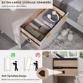 thumbnail image 6 of OKD 30" File Cabinet with 2 File Drawers, Modern Style Fluted Filing Cabinet for Home Office, Alder White, 6 of 7