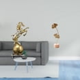 thumbnail image 2 of CarpNettore Modern Resin Horse Leaf Figurine Creative Abstract Art Sculpture Collectible Ornament for Living Room Office Table Centerpiece Decor, 2 of 8