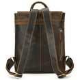 thumbnail image 2 of Crazy Horse Leather Backpack Men's Retro Outdoor Bag,260 Dark Brown, 2 of 2