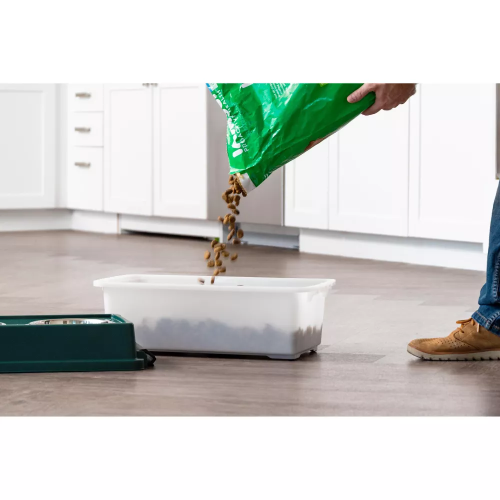 IRIS USA Elevated Dog Food Bowl with Storage photo 3