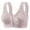 Purple, variant on Wireless Bra for Women, Comfortable and Breathable Lace, Adjustable Shoulder Straps and Side Folding Design, Large Size Support, Back Style, Beige