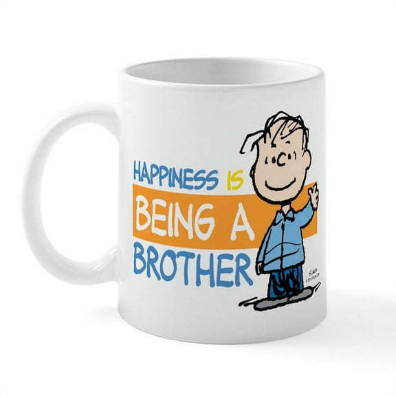 CafePress - Happiness Is Being A Brother Mug - 11 oz Ceramic Mug - Novelty Coffee Tea Cup