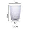 thumbnail image 2 of Acrylic Raindrop Textured Drinking Cup, Stackable Heat-resistant Water Cup for Juice Beverages Beer, 2 of 7