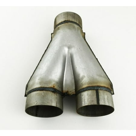 4' Aluminized Steel Dual Exhaust - Exhaust Stamped Y Pipe 4.00