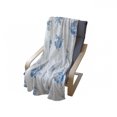 thumbnail image 4 of Rose Soft Flannel Fleece Throw Blanket, Floral Theme Illustration of Blue Rose Flower Romantic Springtime Design Print, Cozy Plush for Indoor and Outdoor Use, 50" x 60", Blue and Grey, by Ambesonne, 4 of 6