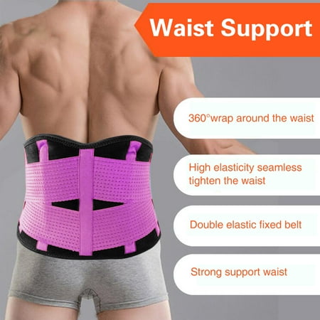 JUMPER Waist Trainer Belt Adjustable Lumbar Support Back Brace for Men and Women Immediate Relief for Back Pain, Herniated Disc, Sciatica, Scoliosis, Breathable Mesh (Best Way To Sleep With Herniated Disc In Lower Back)