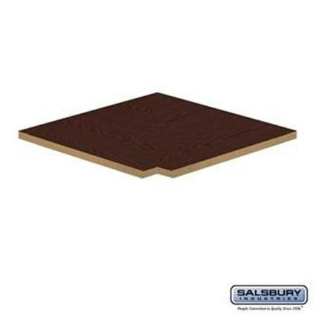 SalsburyIndustries 11131DRK 21 in. Deep Solid Dark Oak Executive Wood Locker Flat Top Filler Corner