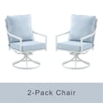 thumbnail image 2 of My Texas House Cambria Steel Swivel Outdoor Dining Chair - Set of 2, Blue, 2 of 13