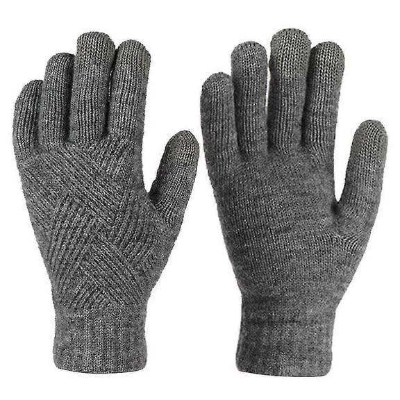 W Gloves For Men Women, Touch Screen Texting Warm Gloves With Thermal Soft Knit LiningDark gray