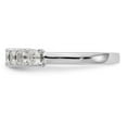 thumbnail image 3 of 14K White Gold Ring Band Wedding Diamond Square 7-Stone , Size 5, 3 of 6