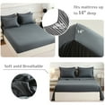 thumbnail image 5 of FISHDRU Asian Inspired 7-Piece Gray Bedding Set in a Bag, King, 5 of 11