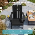 thumbnail image 4 of Adirondack Chair Set of 6, Outdoor Folding All-Weather HDPE Adirondack Chairs with 2 Cup Holders for Patio, Black, 4 of 8