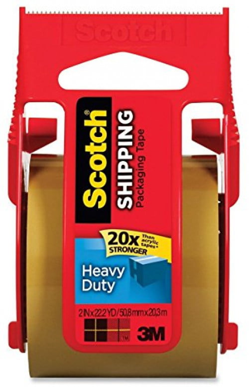 Pack Of 6 1.88 Inch x 800 Inch, Scotch Heavy Duty Shipping Packaging Tape 