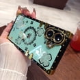 thumbnail image 1 of Luxury Retro Diamond Rhinestones Square Case for IPhone 16 12 13 14 15 Pro Max 16pro Soft Silicone Plating Shockproof Cover green For iPhone 13Pro Max, 1 of 6