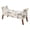 Beige Botanical, variant on Pemberley Row Viscose Linen Beige Storage Bench Rectangular Button Tufting 51.25" Unassembled