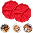 thumbnail image 2 of Non-Stick Silicone Belgian Waffle Maker, Creative Baking Accessories, Easy To Store Rolled, Heat Resistant From -40 To 230 Degrees Celsius, Perfect For Homemade Fluffy Belgian Waffles, 2Pcs, 2 of 8