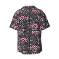 thumbnail image 2 of Balery Lovely Mom Ever Men's Casual Button Down Shirt Short Sleeve Textured Summer Cuban Beach Shirts-Small, 2 of 7