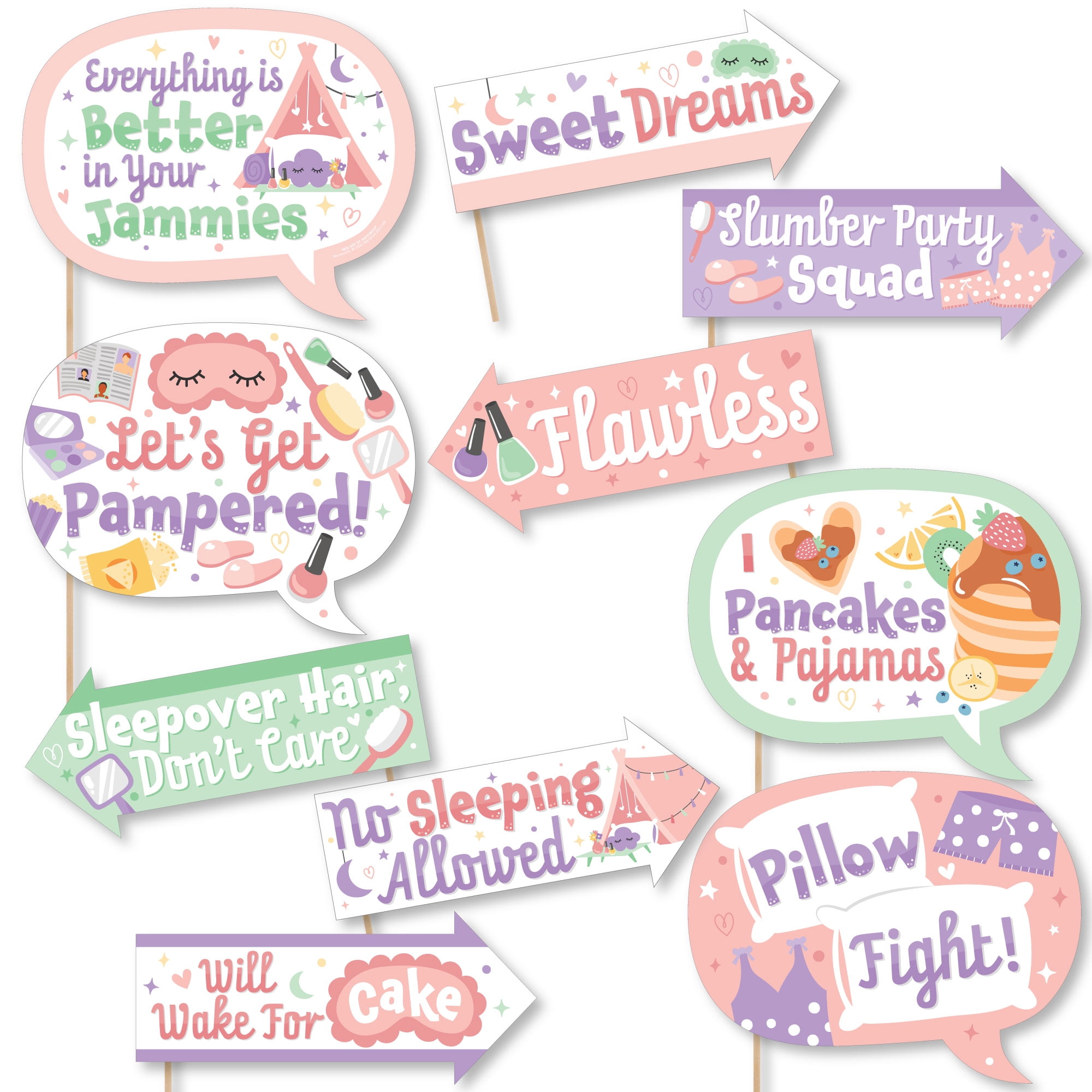 Big Dot of Happiness Pajama Slumber Party Girls Sleepover Birthday
