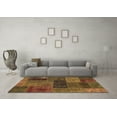 thumbnail image 3 of Ahgly Company Indoor Rectangle Patchwork Brown Transitional Area Rugs, 8' x 12', 3 of 4