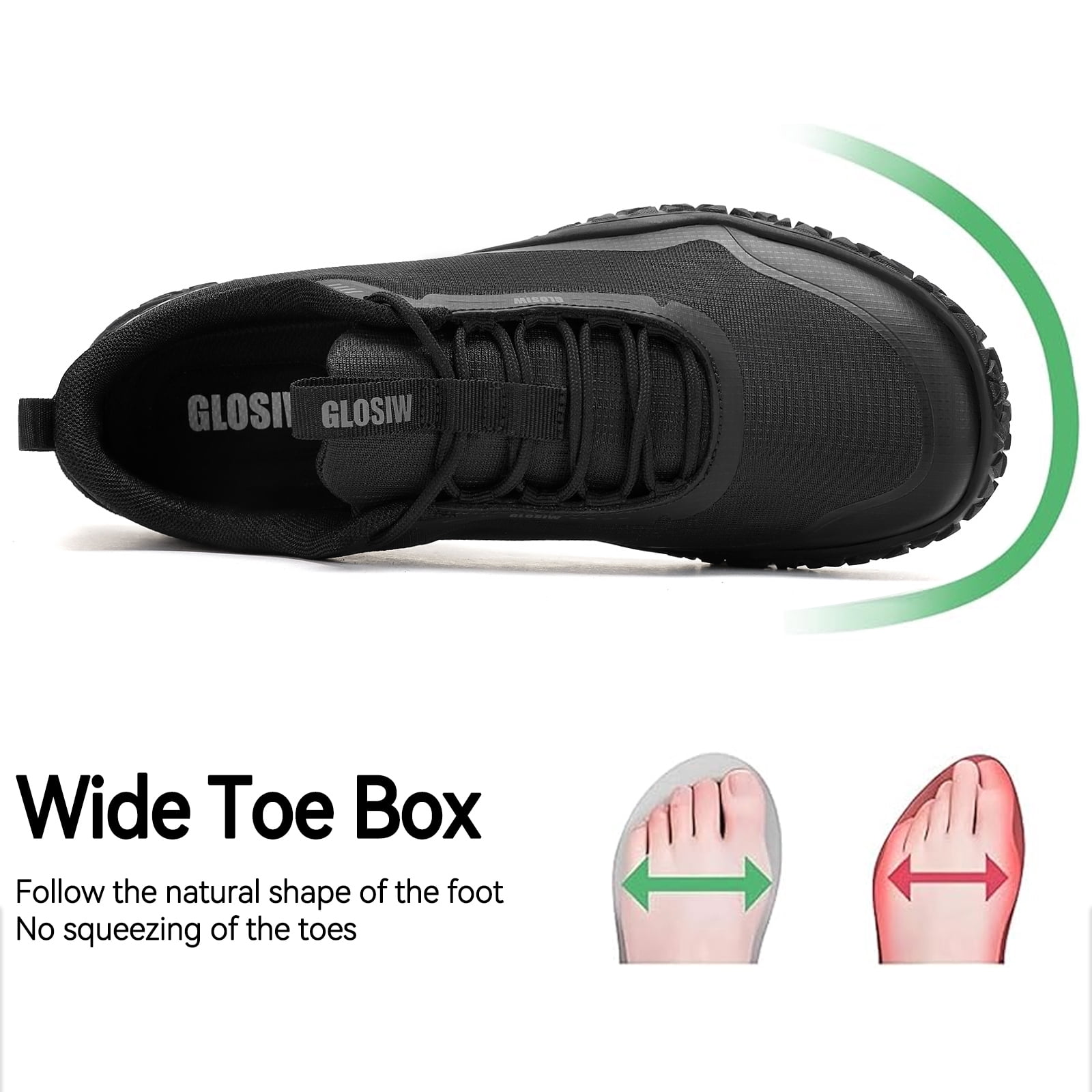 Barefoot Shoe men Sneakers,Wide Toe Box Shoes men Zero Drop Barefoot Shoe Men Trail Running Shoe Non-Slip Lightweight Walking Hiking Shoes Cross-training