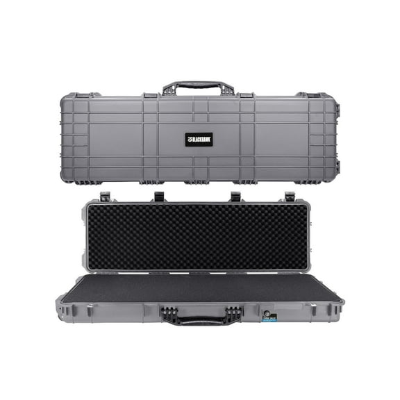 BlackHawk 44in Waterproof Roller Hard Rifle Case w/Foam, Gray