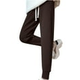 thumbnail image 4 of BLVB Womens Winter Warm Fleece Lined Joggers Loose Cozy Thicked Thermal Sweatpants Casual Lounge Trousers with Pockets, 4 of 7