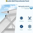 thumbnail image 5 of EastVita 6 x 7 ft Greenhouse Polycarbonate Walk-in Greenhouse with Aluminum Frame Clear Pop-up Greenhouse Sliver, 5 of 8