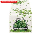 thumbnail image 2 of Fwttom St. Patrick's Day Table Flag Four-Leaf Table Flag Decorative Table Cloth Linen Table Cloth, 2 of 5
