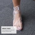 thumbnail image 4 of MasteelfCA 200pcs Plastic Foot Cover One-off Gloves Feet Cover Portable Gloves with Sticker, 4 of 8