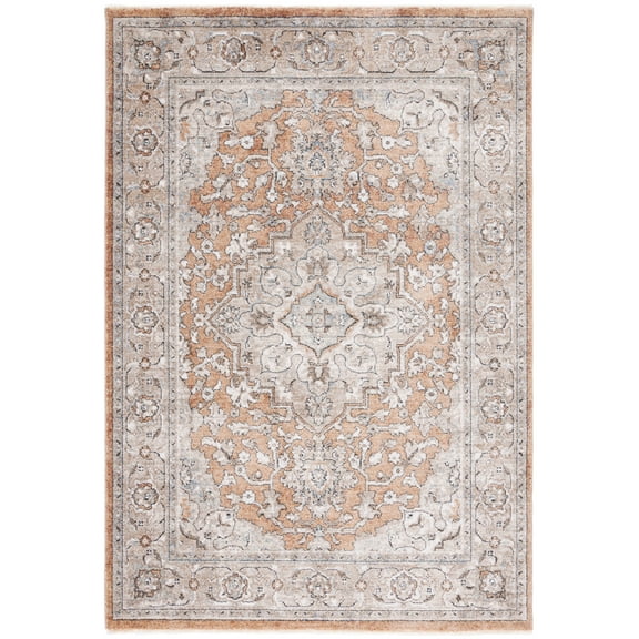 SAFAVIEH Jasmine Vasiliki Floral Area Rug, Gold/Grey, 4'5" x 6'5"