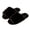 Black, variant on Cloud Slippers for Women Open Toe Faux Fur Slides Solid Black Fuzzy House Shoes Soft Plush Slip-On Indoor Outdoor Anti-Skid Rubber Sole Spa Bedroom Loungewear
