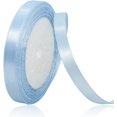 thumbnail image 1 of LAICAIW Solid Color Light Blue Satin Ribbon, 3/8 Inches x 25 Yards Fabric Satin Ribbon for Gift Wrapping, Crafts, Hair Bows Making, Wreath, Wedding Party Decoration and Other Sewing Projects, 1 of 7